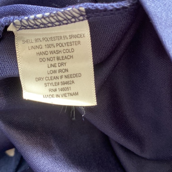 Monteau Navy blue with white Polka dot dress. Size M - Picture 8 of 9